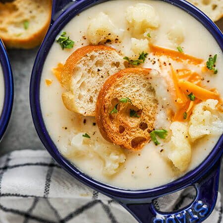 Easy Cauliflower Soup from the Spend With Pennies Meal Plan